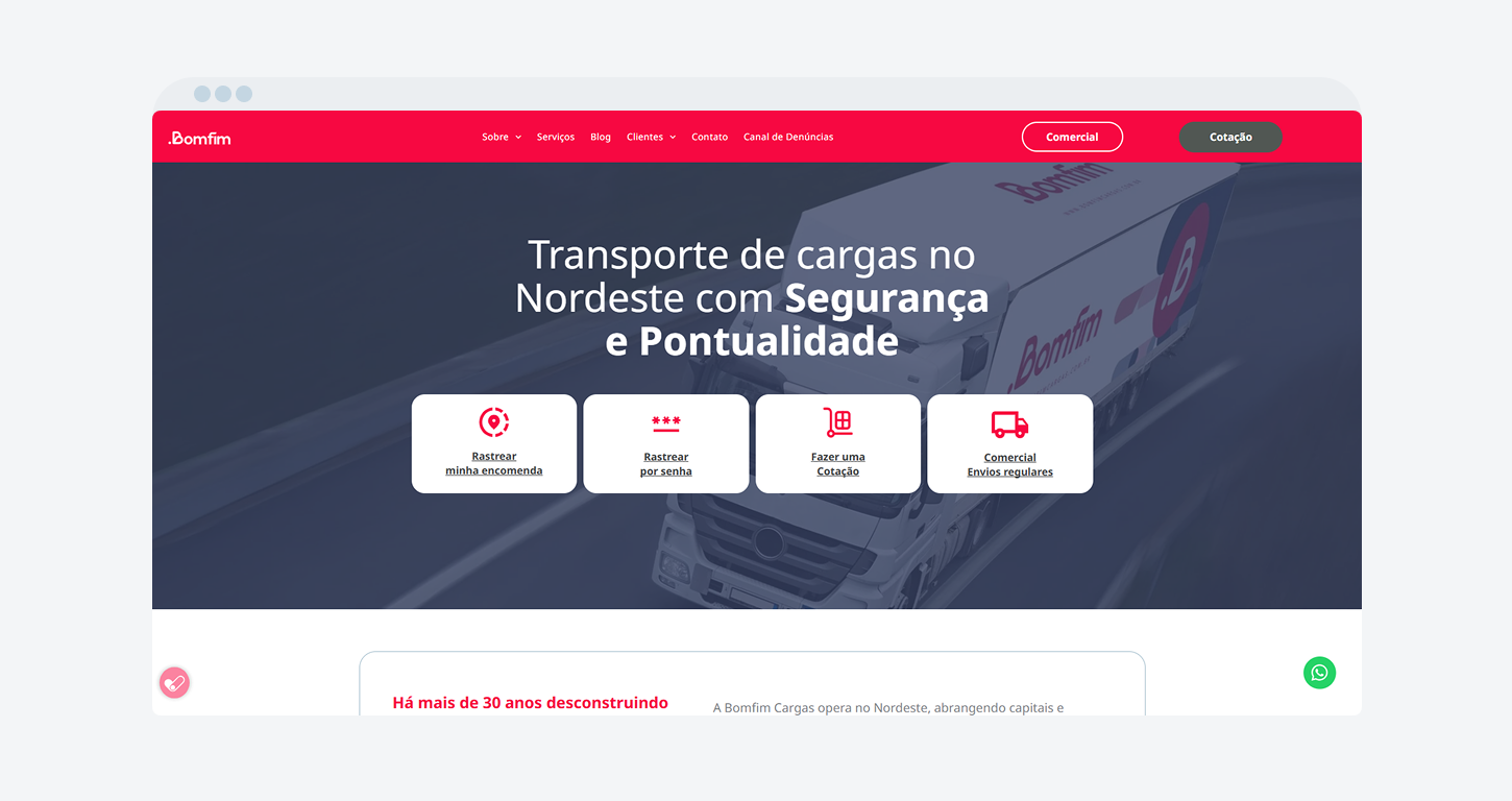 Landing Page Bomfim