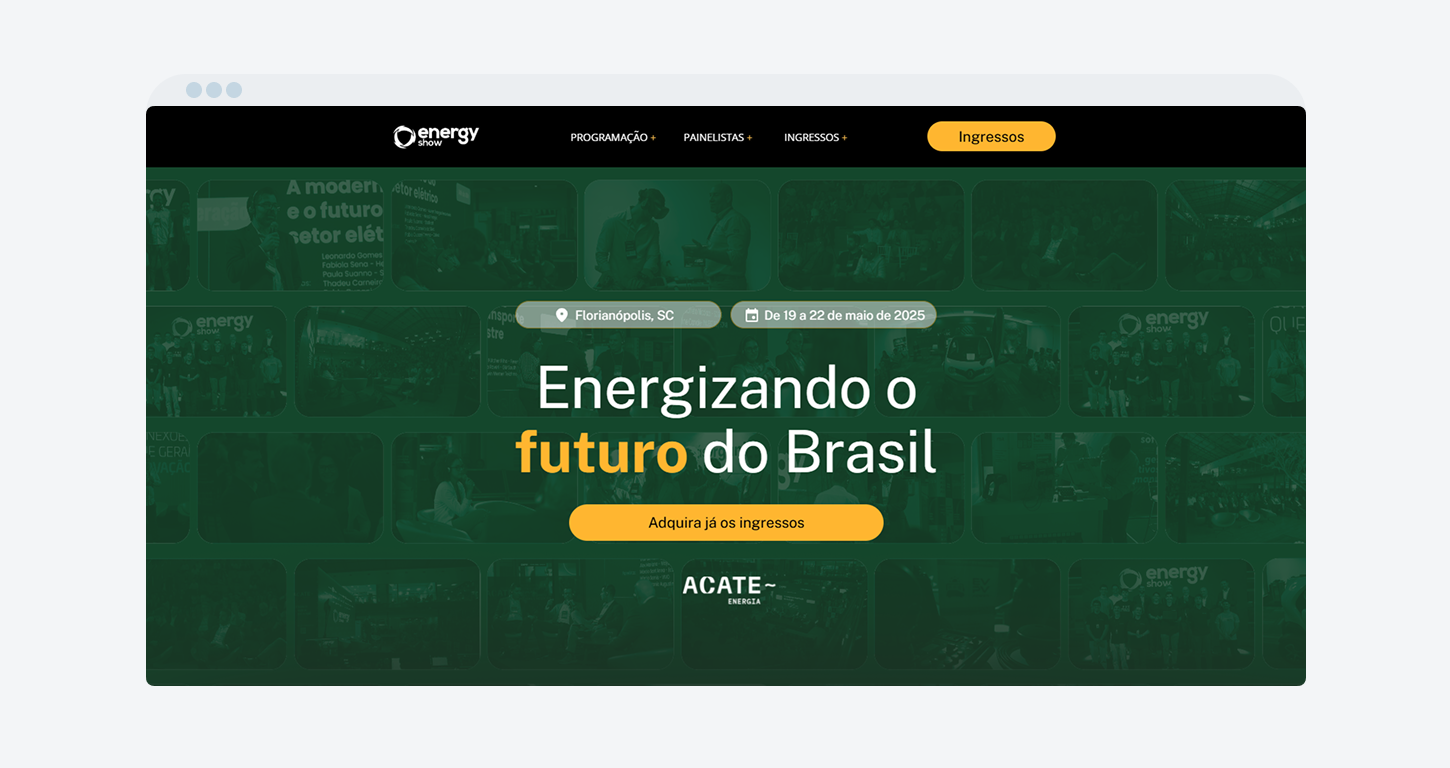 Landing Page Energy Show